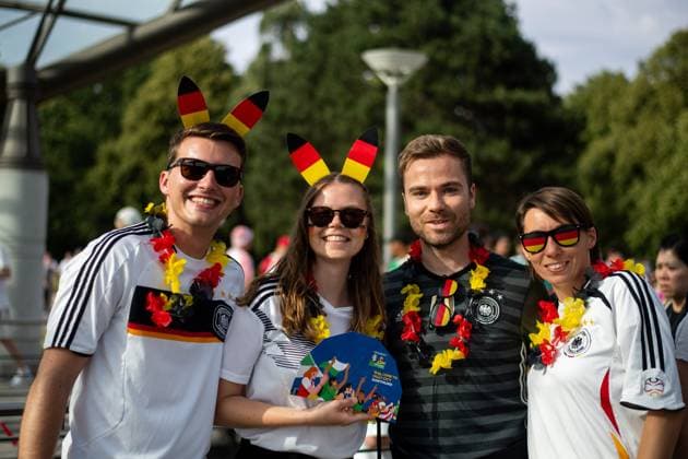 Fans of Germany on the way to the stadium, GER, Germany GER vs Denmark DEN , European Football Championship, UEFA EURO 2024, Round of 16, 29 06 2024 GER, Germany GER vs Denmark DEN , European Football Championship, UEFA EURO 2024, Round of 16, 29 06 2024 Dortmund Copyright: xEibner-Pressefoto Memmlerx EP_MMR