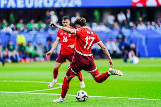 Goal to 2 0 Ruben Vargas Switzerland, 17 GER, Switzerland vs Italy, European Football Championship, UEFA Euro 2024, Round of 16, 29 06 2024 GER, Switzerland vs Italy, European Football Championship, UEFA Euro 2024, Round of 16, 29 06 2024 Berlin Copyright: xEibner-Pressefoto MarcelxvonxFehrnx EP_MFN