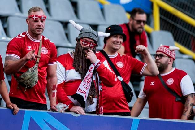 UEFA EURO 2024 Germany Denmark 29 06 2024 Danish fans in the stands UEFA EURO 2024 Germany Denmark BVB Stadion Dortmund, Dortmund on 29 06 2024 Copyright: xBEAUTIFULxSPORTS Wunderlx