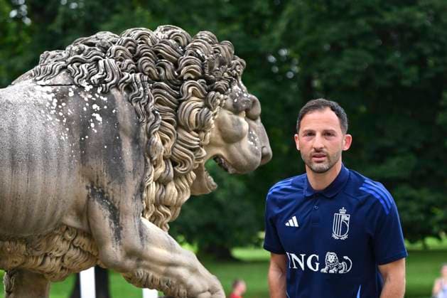 Belgium Media Activities - UEFA EURO, EM, Europameisterschaft,Fussball 2024 29 06 2024 LUDWIGSBURG, GERMANY - JUNE 29 : Tedesco Domenico head coach of Belgium talking to the press during a press moment in the Sclosshotel Monrepos of the Belgian Red Devils at the UEFA EURO 2024 European Football Championship tournament on June 29, 2024 in Ludwigsburg, Germany, 29 06 2024 Ludwigsburg Germany  Copyright: xVincentxKalutx