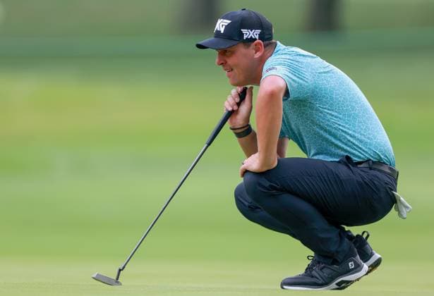 Rocket Mortgage Classic Justin Lower of Akron, Ohio lines up his putt on the 3rd green during the third round of the Rocket Mortgage Classic at Detroit Golf Club on Saturday, June 29, 2024 in Detroit, Michigan. Detroit Michigan United States  Copyright: xAmyxLemusx originalFilename:lemus-rocketmo240629_npcTz.jpg