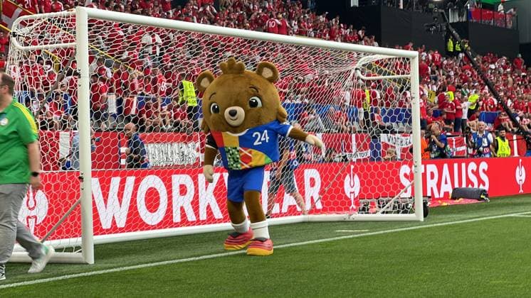 Mascot Albärt Dortmund 29 06 2024 Germany vs Denmark, EURO2024 M37, Round of 16, EM Arena Dortmund