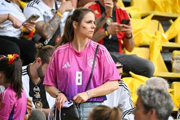 Soccer, men, season 2023 24, Euro EM 2024 round of 16 in Dortmund , Germany Denmark, Jessica Kroos wife of Toni Kroos , 29 06 2024, Copyright: xMatthiasxKochx