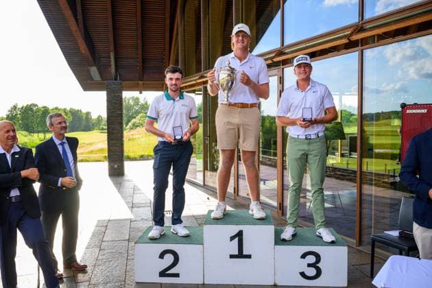 European Amateur Championship Final Round 29 06 24, Farum, Danmark MORRISON, Tommy from the United states wins the tournament after three extra holes KENNEDY, Max from Ireland came in second place SUMMERHAYS, Preston in thord place European Amateur Championship Final Round 29 06 24 Farum, Danmark 29 June, 2024 Farum Danmark Copyright: xMichaelxBarrettxBoesenx