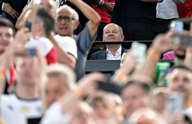 29 06 2024, Football UEFA EURO 2024, Round of 16, Germany Denmark, in the BVB Arena Dortmund, Federal Chancellor Olaf Scholz Germany