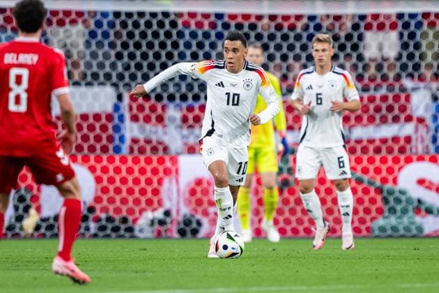 240629 Jamal Musiala of Germany during the UEFA Euro 2024 Football Championship round of 16 match between Germany and Denmark on June 29, 2024 in Dortmund Photo Jesper Zerman BILDBYRAN kod JZ JZ0545 fotboll football soccer fotballs em europamästerskap em uefa euro uefa european football championship euro 2024 tyskland germany danmark denmark bbeng  Copyright: JESPERxZERMAN BB240629JZ021
