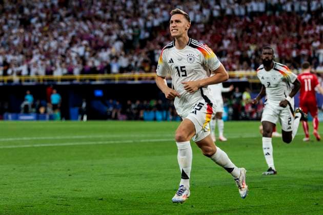UEFA EURO 2024 Germany Denmark 29 06 2024 Nico Schlotterbeck Germany, 15 celebrates his later disallowed goal UEFA EURO 2024 Germany Denmark BVB Stadion Dortmund, Dortmund on 29 06 2024 Copyright: xBEAUTIFULxSPORTS Wunderlx