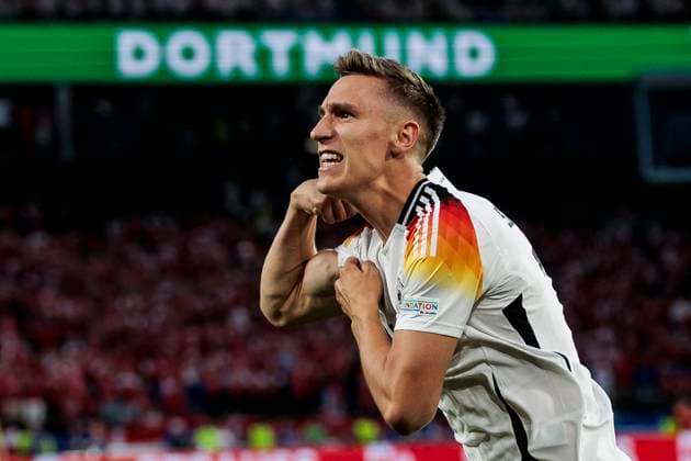 UEFA EURO 2024 Germany Denmark 29 06 2024 Nico Schlotterbeck Germany, 15 celebrates his later disallowed goal UEFA EURO 2024 Germany Denmark BVB Stadion Dortmund, Dortmund on 29 06 2024 Copyright: xBEAUTIFULxSPORTS Wunderlx