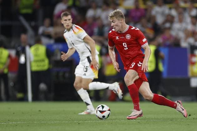DORTMUND, BVB Stadium, 29-06-2024 , European Football Championship Euro2024, Round of 16 match no.37 between Germany and Denmark. Denmark player Rasmus Hojlund Germany - Denmark (Euro2024)  x25631422x Copyright: