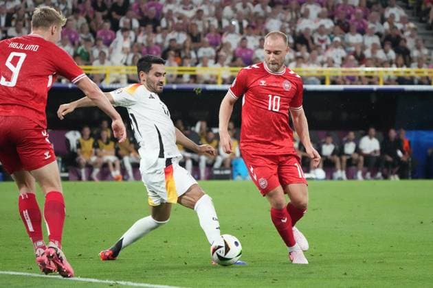 Ilkay Gündogan Germany Germany, 21 vs Christian Eriksen Denmark, Denmark, 10 Dortmund 29 06 2024 Germany vs Denmark, EURO2024 M37, Round of 16, EM Arena Dortmund