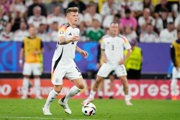 Germany v Denmark: Round of 16 - UEFA EURO, EM, Europameisterschaft,Fussball 2024 Toni Kroos central midfield of Germany and Real Madrid in action during the UEFA EURO 2024 round of 16 match between Germany and Denmark at Football Stadium Dortmund on June 29, 2024 in Dortmund, Germany. Dortmund Germany  Copyright: xJosexBretonx originalFilename:bretonhernandez-germanyv240629_npPHK.jpg