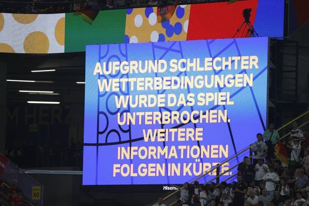 DORTMUND, BVB Stadium, 29-06-2024 , European Football Championship Euro2024, Round of 16 match no.37 between Germany and Denmark. match suspended due to bad weather Germany - Denmark (Euro2024)  x25631579x Copyright: