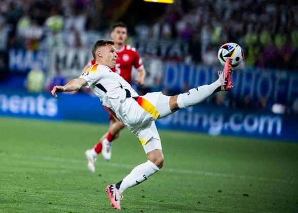 Dortmund, Signal Iduna Park, 29 06 2024 Joshua Kimmich of germany controls the ball during the match UEFA European Championship 2024 Germany v Denmark