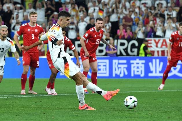 Soccer UEFA EURO 2024 Round of 16 Germany Denmark on 29 06 2024 at BVB Stadion Dortmund in Dortmund Goal Shot Goal to 1 0 by Kai Havertz Germany xRx