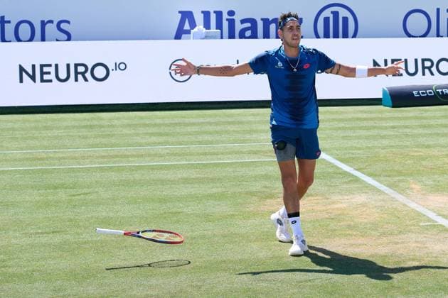 Calvia,Spain - June 29, 2024: Alejandro Tabilo competing during Mallorca Championships ATP250 hosted by Mallorca country club. Cordon Press  FJVILLEGAS