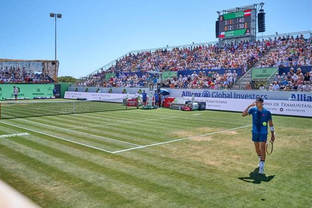 Calvia,Spain - June 29, 2024: Alejandro Tabilo competing during Mallorca Championships ATP250 hosted by Mallorca country club. Cordon Press  VILLEGASxPHOTO