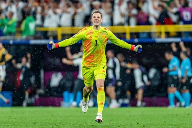 Sport Themen der Woche KW26 Jubel von Manuel Neuer (Deutschland 01) nach dem Tor durch Elfmeter von Kai Havertz (Deutschland 07) Deutschland vs. Daenemark, Herren, Fussball, Achtelfinale, EURO 2024, 29.06.2024, Europameisterschaft Deutschland vs. Daenemark, Herren, Fussball, Achtelfinale, EURO 2024, 29.06.2024, Europameisterschaft Dortmund *** Manuel Neuer Germany 01 celebrates after scoring from Kai Havertz Germany 07 Germany vs Denmark, Men, Football, Round of 16, EURO 2024, 29 06 2024, European Championship Germany vs Denmark, Men, Football, Round of 16, EURO 2024, 29 06 2024, European Championship Dortmund Copyright: xEibner-Pressefoto BahhoxKarax EP_GER
