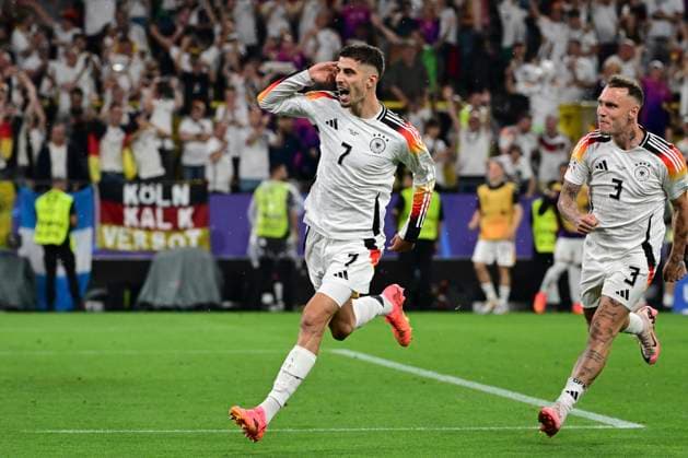 Goal celebration for 1 0 by Kai Havertz 7 Germany , Germany vs Denmark, Football, UEFA Euro 2024, Round of 16, 29 06 2024 Dortmund Nordrhein Westfalen Germany Copyright: xkolbert-press MarcxNiemeyerx
