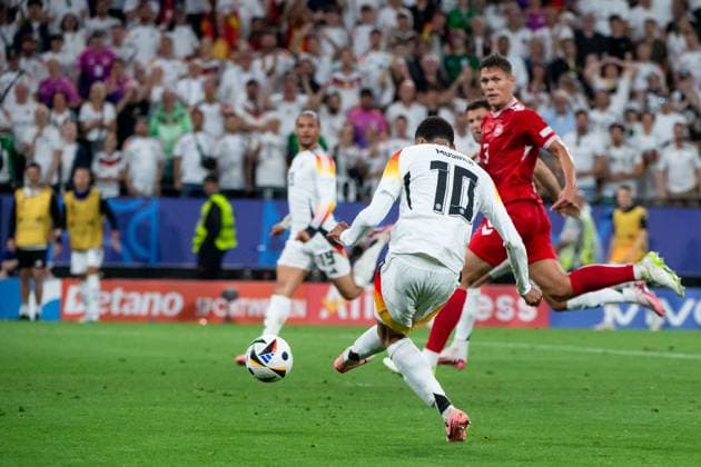 Jamal Musiala Germany, 10 scores the goal for 2 0, GER, Germany GER vs Denmark DEN , European Football Championship, UEFA EURO 2024, Round of 16, 29 06 2024 GER, Germany GER vs Denmark DEN , European Football Championship, UEFA EURO 2024, Round of 16, 29 06 2024 Dortmund Copyright: xEibner-Pressefoto Memmlerx EP_MMR