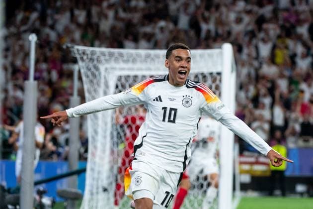 Jamal Musiala Germany, 10 celebrates the goal for 2 0, GER, Germany GER vs Denmark DEN , European Football Championship, UEFA EURO 2024, Round of 16, 29 06 2024 GER, Germany GER vs Denmark DEN , European Football Championship, UEFA EURO 2024, Round of 16, 29 06 2024 Dortmund Copyright: xEibner-Pressefoto Memmlerx EP_MMR