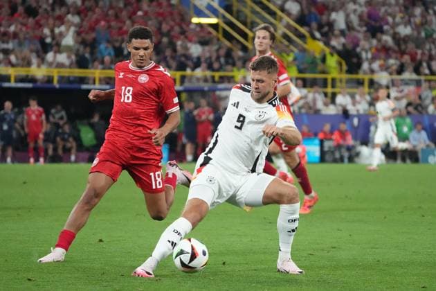 Niclas Füllkrug Germany Germany, 09 vs Alexander Bah Denmark, Denmark, 18 Dortmund 29 06 2024 Germany vs Denmark, EURO2024 M37, Round of 16, EM Arena Dortmund