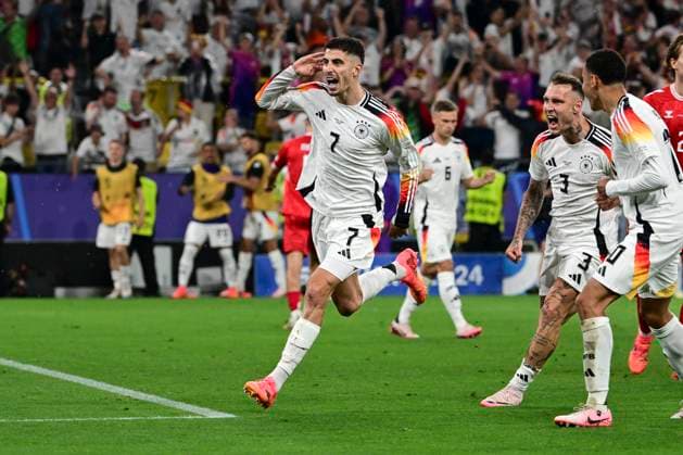 Goal celebration for 1 0 by Kai Havertz 7 Germany , Germany vs Denmark, Football, UEFA Euro 2024, Round of 16, 29 06 2024 Dortmund Nordrhein Westfalen Germany Copyright: xkolbert-press MarcxNiemeyerx