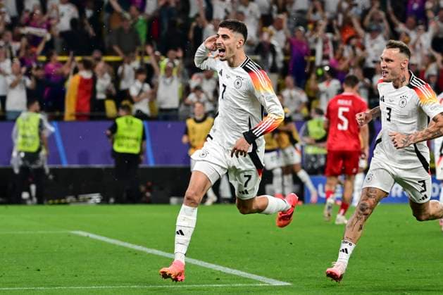 Goal celebration for 1 0 by Kai Havertz 7 Germany , Germany vs Denmark, Football, UEFA Euro 2024, Round of 16, 29 06 2024 Dortmund Nordrhein Westfalen Germany Copyright: xkolbert-press MarcxNiemeyerx