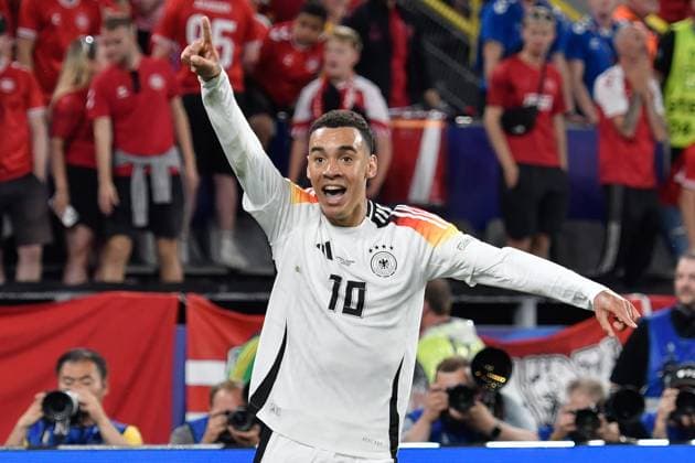 Jamal Musiala 10 Germany celebrates after scoring 2 0 29 06 2024 European Football Championship in Germany Germany vs Denmark, Signal Iduna Park, Dortmund, NRW Germany Copyright: xpepphotox xHorstxMauelshagenx pep00321, pep_20240629_hm