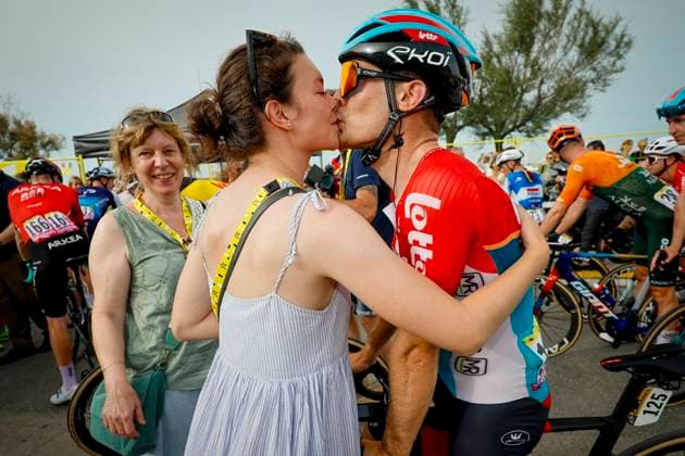Tour de France 2024 - Stage 01 RIMINI, ITALY - JUNE 29 : Grignard Sebastien (BEL) of Lotto Dstny during stage 1 of the 111th edition of the Tour de France 2024 cycling race, a stage of 206 kms with start in Florence and finish in Rimini on June 29, 2024 in Rimini, Italy, 29 06 2024 Rimini Italy  Copyright: xJanxDexMeuleneirx
