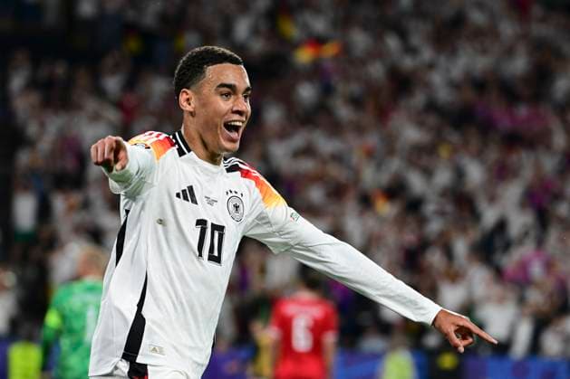 Goal celebration for 2-0 by Jamal Musiala 10 Germany , Germany vs Denmark, Football, UEFA Euro 2024, Round of 16, 29 06 2024 Dortmund Nordrhein Westfalen Germany Copyright: xkolbert-press MarcxNiemeyerx