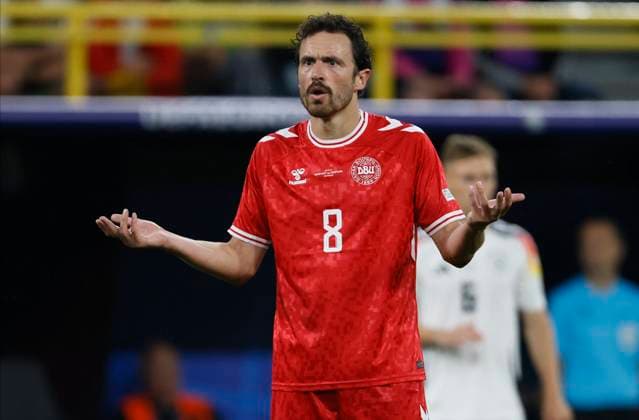 Germany v Denmark: Round of 16 - UEFA EURO, EM, Europameisterschaft,Fussball 2024 Thomas Delaney of Denmark reacts during the UEFA EURO 2024 round of 16 match between Germany and Denmark at Football Stadium Dortmund on June 29, 2024 in Dortmund, Germany. Dortmund Football Stadium Dortmund Germany Germany Copyright: xRichardxSellers Sportsphoto APLx 14043171