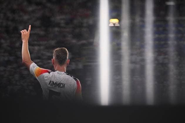 Germany Soccer Euro 2024 Germany - Denmark 8719400 29.06.2024 Germany s Joshua Kimmich gestures during the UEFA EURO, EM, Europameisterschaft,Fussball 2024 Round of 16 soccer match between Germany and Denmark at the BVB Stadion Dortmund, in Dortmund, Germany. Alexey Filippov Sputnik Dortmund Germany  Copyright: xAlexeyxFilippovx