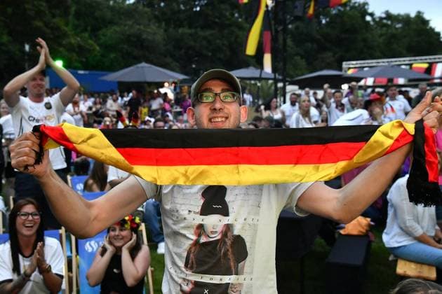 Public viewing of the European Championship soccer match between Germany and Denmark in Witten FOR EDITORIAL PURPOSES ONLY EDITORIAL USE ONLY p Thanks to the spirited German attacking soccer, the atmosphere in the audience is still undimmed Around three hundred soccer fans come to watch the soccer European Championship round of 16 match between Germany and Denmark on June 29, 2024 at the outdoor pool on Herdecker Straße in Witten After just twelve minutes, the broadcast was cut short due to a thunderstorm warning The audience followed the instructions of the security staff and left the grounds somewhat grumpily, but very disciplined Germany NRW Witten Copyright JürgenxTheobald Copyright: JürgenxTheobald doc7w32svf0rhs1l7hyfaze ,EDITORIAL USE ONLY Copyright: JürgenxTheobald