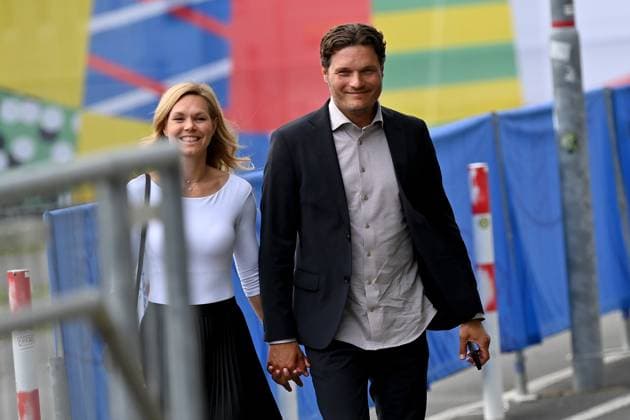 29 06 2024, xjrdrx, European Football Championship 2024 1 8 Final, Germany Denmark emspor, v l Edin Terzic with his wife Kora Wölm UEFA REGULATIONS PROHIBIT ANY USE OF PHOTOGRAPHS as IMAGE SEQUENCES and or QUASI VIDEO Dortmund