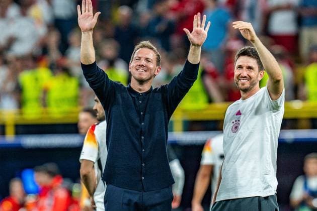 Julian Nagelsmann Germany, national coach is happy after the final whistle, joy Germany vs Denmark, men, football, round of 16, EURO 2024, 29 06 2024, European Championship Germany vs Denmark, men, football, round of 16, EURO 2024, 29 06 2024, European Championship Dortmund Copyright: xEibner-Pressefoto BahhoxKarax EP_GER