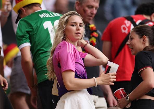 29 06 2024, European Football Championship, UEFA EURO 2024, Germany Denmark, Round of 16, BVB Stadium Dortmund, f l , Anika Neuer wife of Manuel Neuer Copyright: HMBxMedia