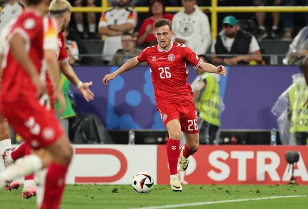 29 06 2024, European Football Championship, UEFA EURO 2024, Germany Denmark, Round of 16, BVB Stadion Dortmund, v l , Jacob Bruun Larsen Denmark Copyright: HMBxMedia