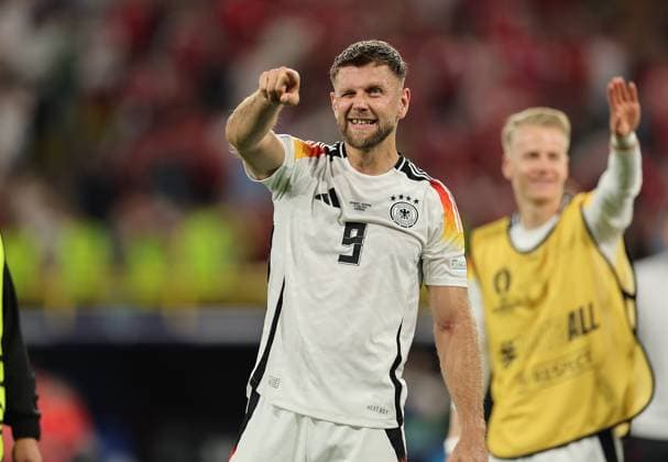 29 06 2024, European Football Championship, UEFA EURO 2024, Germany Denmark, Round of 16, BVB Stadium Dortmund, f l , Goalkeeper Oliver Baumann Germany is delighted to have reached the quarter-finals Copyright: HMBxMedia