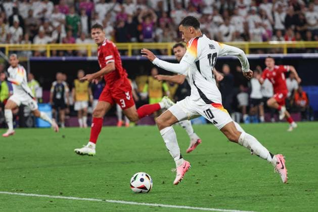 Euro 2024 Germany Denmark on 29 06 2024 at the BVB Stadion Dortmund in Dortmund Jamal Musiala Germany 10 scores the goal to make it 2 - 0 MH