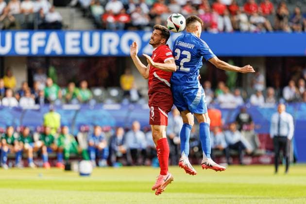 Switzerland Vs Italy in Berlin, Germany - 29 Jun 2024 Remo Freuler of (Switzerland) and Stephan El Shaarawy of (Italy) seen in action during the UEFA EURO, EM, Europameisterschaft,Fussball 2024 Round of 16 game between national teams of Switzerland and Italy at Olympiastadion. Final score; Switzerland 2:0 Italy. Berlin Germany Copyright: xMaciejxRogowskix xSOPAxImagesx MROGOWSKI-16