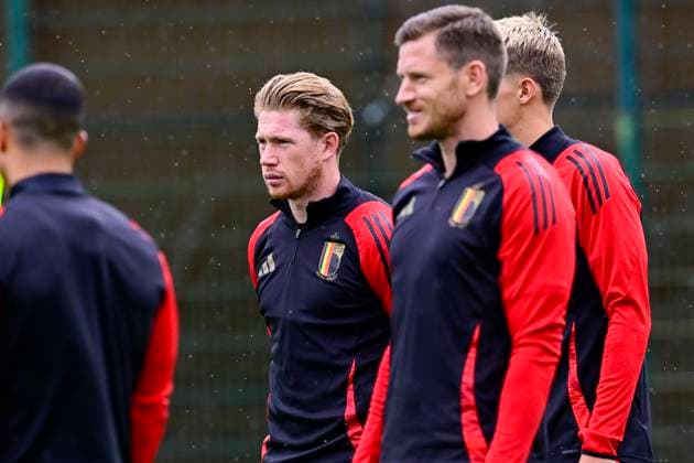 Belgium Media Activities - UEFA EURO, EM, Europameisterschaft,Fussball 2024 30 06 2024 FREIBERG AM NECKA, GERMANY - JUNE 30 : De Bruyne Kevin forward of Belgium during a training session of the Belgian Red Devils at the UEFA EURO 2024 European Football Championship tournament on June 30, 2024 in Freiberg am Necka, Germany, 30 06 2024 Freiberg am Necka Germany  Copyright: xPeterxDexVoechtx
