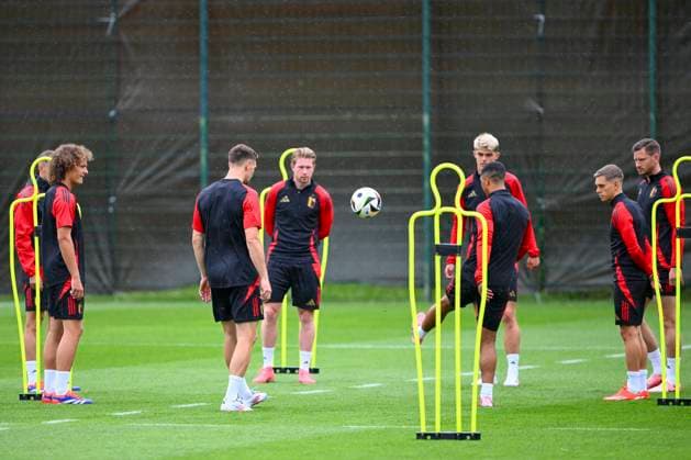 Belgium Media Activities - UEFA EURO, EM, Europameisterschaft,Fussball 2024 30 06 2024 FREIBERG AM NECKA, GERMANY - JUNE 30 : Red Devils during a training session of the Belgian Red Devils at the UEFA EURO 2024 European Football Championship tournament on June 30, 2024 in Freiberg am Necka, Germany, 30 06 2024 Freiberg am Necka Germany  Copyright: xVincentxKalutx
