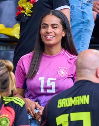 Nico Schlotterbeck, DFB 15 wife Sabrina, in the best of 16 match GERMANY - DENMARK 2-0 of the UEFA European Championships 2024 on Jun 29, 2024 in Dormund, Germany.