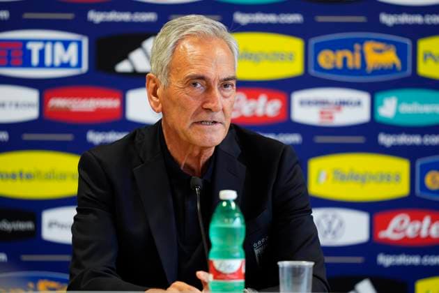 President FIGC Gabriele Gravina speak with the media during a press conference, PK, Pressekonferenz at Casa Azzurri at Hemberg-Stadion on June 30, 2024 in Iserlohn, Germany. 30, June, 2024. - Soccer .  Copyright: xFabioxFerrari LaPressex
