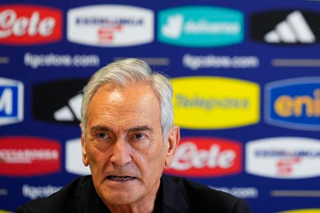 President FIGC Gabriele Gravina speak with the media during a press conference, PK, Pressekonferenz at Casa Azzurri at Hemberg-Stadion on June 30, 2024 in Iserlohn, Germany. 30, June, 2024. - Soccer .  Copyright: xFabioxFerrari LaPressex