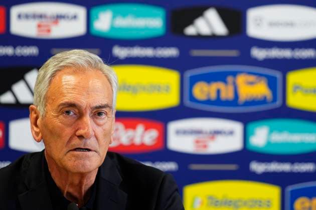 President FIGC Gabriele Gravina speak with the media during a press conference, PK, Pressekonferenz at Casa Azzurri at Hemberg-Stadion on June 30, 2024 in Iserlohn, Germany. 30, June, 2024. - Soccer .  Copyright: xFabioxFerrari LaPressex