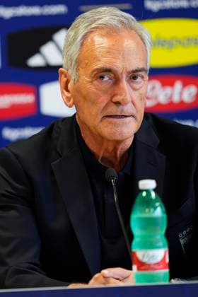 President FIGC Gabriele Gravina speak with the media during a press conference, PK, Pressekonferenz at Casa Azzurri at Hemberg-Stadion on June 30, 2024 in Iserlohn, Germany. 30, June, 2024. - Soccer .  Copyright: xFabioxFerrari LaPressex