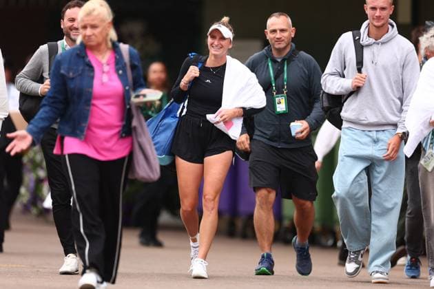 30th June 2024; All England Lawn Tennis and Croquet Club, London, England; Wimbledon Tennis Tournament, Practice Day; Wimbledon 2023 winner Marketa Vondrousova  ActionPlus12661932 ShaunxBrooks