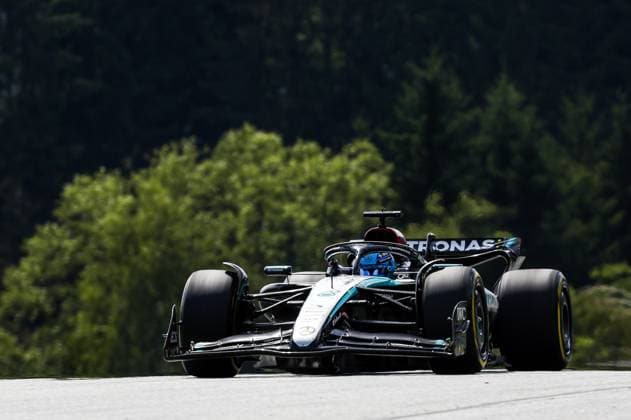 SPIELBERG - George Russell (Mercedes) during the Austrian Grand Prix on the Red Bull Ring race circuit. ANP SEM VAN DER WAL xVIxANPxSportx xxANPxIVx 502429919 originalFilename: 502429919.jpg