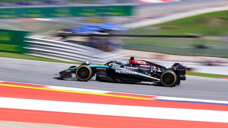 FORMULA 1 - GP of Austria 2024 SPIELBERG,AUSTRIA,30.JUN.24 - MOTORSPORTS, FORMULA 1 - Grand Prix of Austria, Red Bull Ring. Image shows George Russell (GBR Mercedes).  GEPAxpictures xMarioxBuehner-Wei
